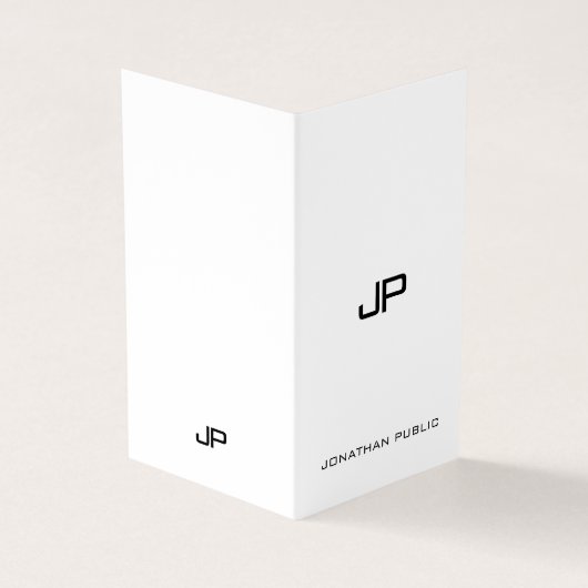 Elegantes modernes Monogramm Beruflich Minimalisti Visitenkarten (Vorderseite)