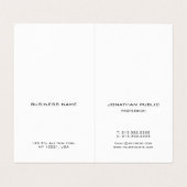 Elegantes modernes Monogramm Beruflich Minimalisti Visitenkarten (Innenseite Aufgefaltet)