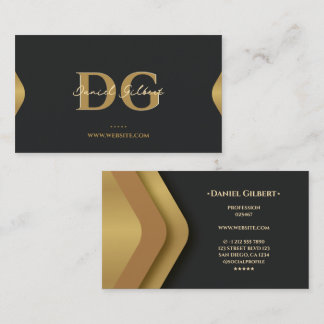 Elegantes, modernes Monogramm-Berufliches Gold Visitenkarte