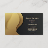 Elegantes, modernes Monogramm-Berufliches Gold Visitenkarte (Rückseite)