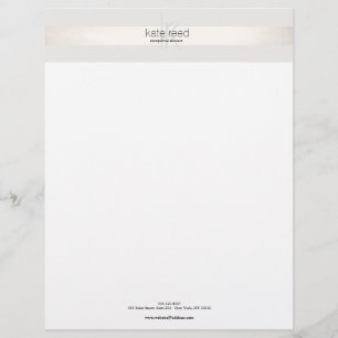 Elegantes modernes Monogramm FAUX Silber gestreift Briefbogen