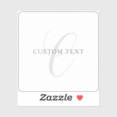 Elegantes modernes Monogramm | Grau und Weiß (edit Aufkleber (Blatt)
