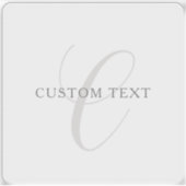 Elegantes modernes Monogramm | Grau und Weiß (edit Aufkleber (Vorderseite)