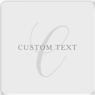 Elegantes modernes Monogramm   Grau und Weiß (edit Aufkleber