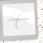 Elegantes modernes Monogramm | Grau und Weiß (edit Aufkleber