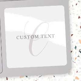 Elegantes modernes Monogramm | Grau und Weiß (edit Aufkleber