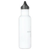 Elegantes modernes Monogramm | Grau und Weiß (edit Edelstahlflasche (Links)