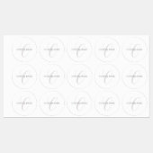 Elegantes modernes Monogramm | Grau und Weiß (edit Etiketten (Blatt)