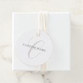 Elegantes modernes Monogramm | Grau und Weiß (edit Geschenkanhänger (Beispiel)
