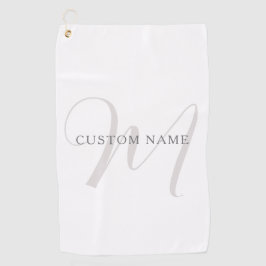Elegantes modernes Monogramm | Grau und Weiß (edit Golfhandtuch