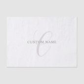 Elegantes modernes Monogramm | Grau und Weiß (edit Seidenpapier (Vorderseite)