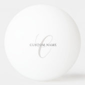 Elegantes modernes Monogramm | Grau und Weiß (edit Tischtennisball (Vorderseite)