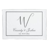 Elegantes, modernes Monogramm-Hochzeitsgeschenk Kissenbezug (Vorderseite)