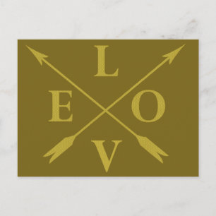Elegantes modernes Monogramm Liebe Feiertagspostkarte