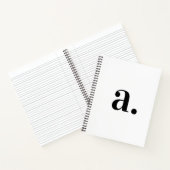 Elegantes modernes Monogramm Minimalistisch Notizblock (Innenseite)