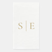 Elegantes, modernes Monogramm Minimalistisch Serviette (Vorderseite)