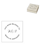 Elegantes, modernes Monogramm Minimalistisches ben Gummistempel (Stempel)