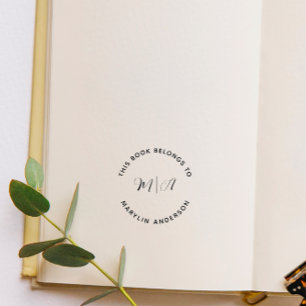 Elegantes, modernes Monogramm Minimalistisches ben Gummistempel