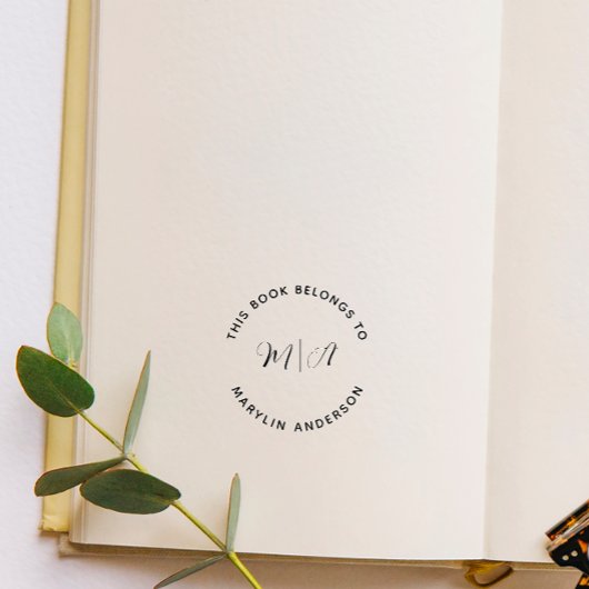 Elegantes, modernes Monogramm Minimalistisches ben Gummistempel