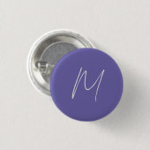 Elegantes modernes Monogramm mit eigenem Namen Button (Vorne & Hinten)