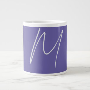 Elegantes modernes Monogramm mit eigenem Namen Jumbo-Tasse