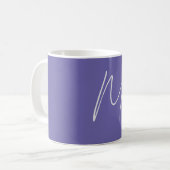Elegantes modernes Monogramm mit eigenem Namen Kaffeetasse (Vorderseite Links)