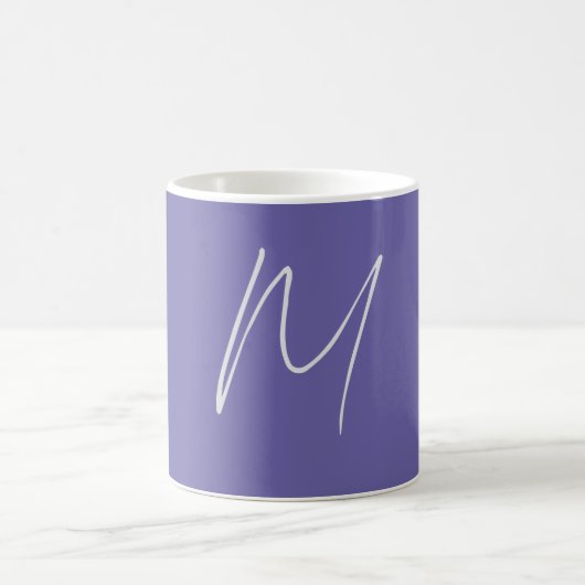 Elegantes modernes Monogramm mit eigenem Namen Kaffeetasse (Mittel)