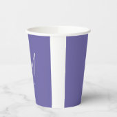 Elegantes modernes Monogramm mit eigenem Namen Pappbecher (Links)