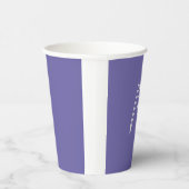 Elegantes modernes Monogramm mit eigenem Namen Pappbecher (Rechts)