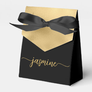 Elegantes, modernes Monogramm Name Script Geschenkschachtel