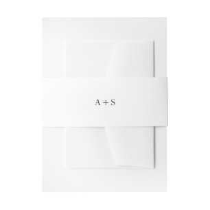 Elegantes modernes Monogramm neutrale Hochzeit Einladungsbanderole