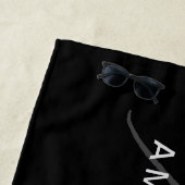 Elegantes, modernes Monogramm Personalisiert mit N Strandtuch (Beispiel)