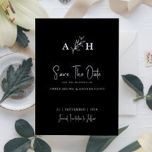 Elegantes, modernes Monogramm Save the Date
