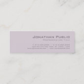 Elegantes modernes Monogramm-schlichter Luxussalon Mini Visitenkarte (Rückseite)