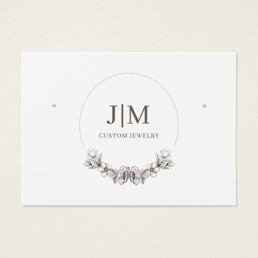 Elegantes, modernes Monogramm-Schmuckstück-Ohrring (Vorderseite)