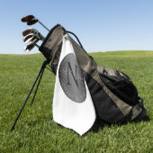 Elegantes modernes Monogramm-Schwarz-Weiß-Shading Golfhandtuch (Gras)