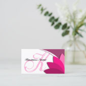 Elegantes modernes Monogramm Visitenkarte (Stehend Vorderseite)