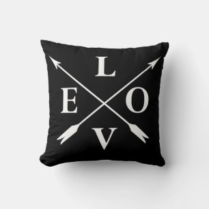 Elegantes modernes monogrammiertes Liebe Kissen