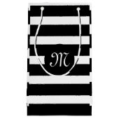 Elegantes modernes Muster aus weißen und schwarzen Kleine Geschenktüte (Vorderseite)