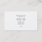 Elegantes modernes Muster Visitenkarte (Rückseite)