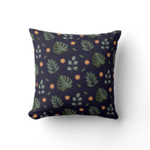 Elegantes modernes navy botanisches Blatt Blumenmu