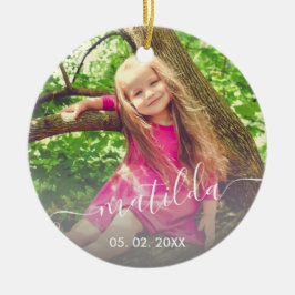 Elegantes, modernes niedliches Foto aus individuel Keramik Ornament