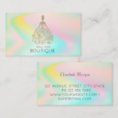 Elegantes modernes Ombre Glitzer Dress Visitenkarte (Vorne/Hinten)