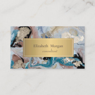 Elegantes Modernes Ombre Marmor Gold Visitenkarte