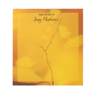ELEGANTES MODERNES ORANGEFARBENES BLUMEN-WATERCOLO NOTIZBLOCK