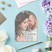 Elegantes, modernes Overlay-Foto Hochzeit speicher Acryleinladungen (Insitu (Hochzeit))