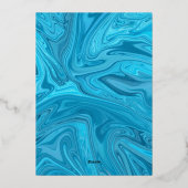 Elegantes, modernes Pastel Abstraktes Hochzeitsilb Folieneinladung (Rückseite)