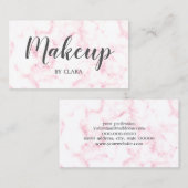 elegantes modernes Pastellrosa- und Weiß-Imitat Visitenkarte (Vorne/Hinten)