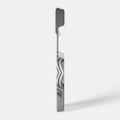 Elegantes modernes Peeking Heart Monogram iPhone 1 Hülle (Linke Seite)