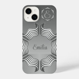 Elegantes modernes Peeking Heart Monogram iPhone 1 iPhone 14 Hülle